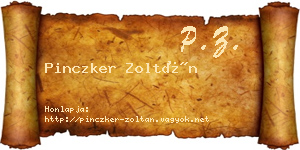 Pinczker Zoltán névjegykártya